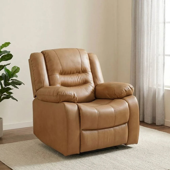 Dazler 1 SeaterÊAir leatherÊRecliner - Brown