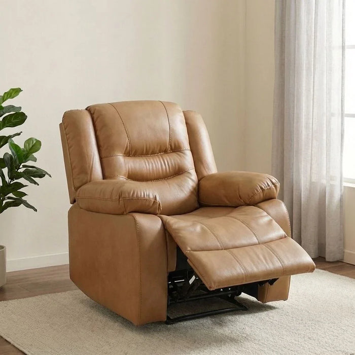 Dazler 1 SeaterÊAir leatherÊRecliner - Brown