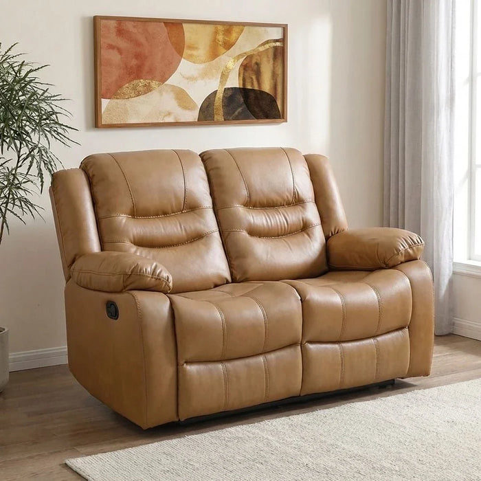 Dazler 2 SeaterÊAir LeatherÊRecliner-Brown
