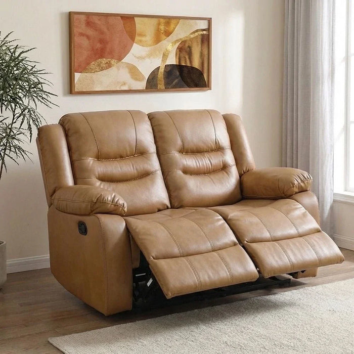 Dazler 2 SeaterÊAir LeatherÊRecliner-Brown