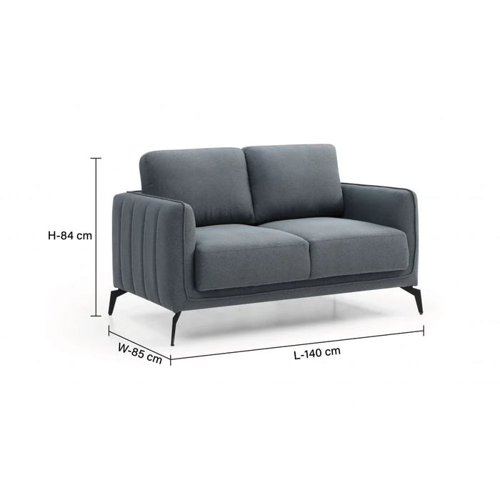 Stellar 6-Seater Fabric Sofa Set-Grey-With 2-Year Warranty