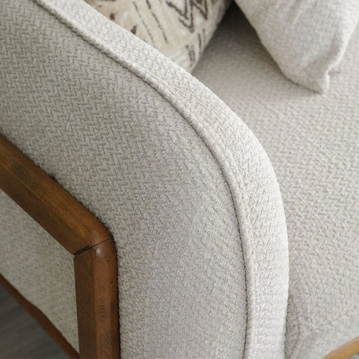 Oslo 3-Seater Fabric Sofa-Beige-With 2-Year Warranty