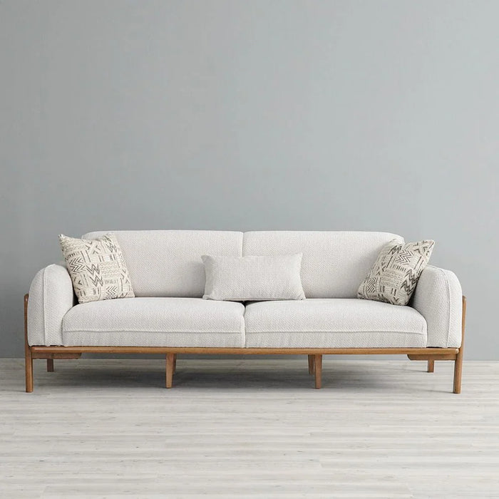 Oslo 3-Seater Fabric Sofa-Beige-With 2-Year Warranty