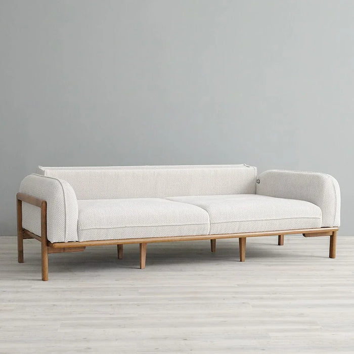 Oslo 3-Seater Fabric Sofa-Beige-With 2-Year Warranty