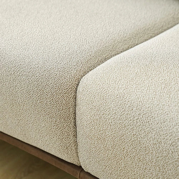 Palace 3-Seater Fabric Sofa-Ivory/Brown-With 2-Year Warranty