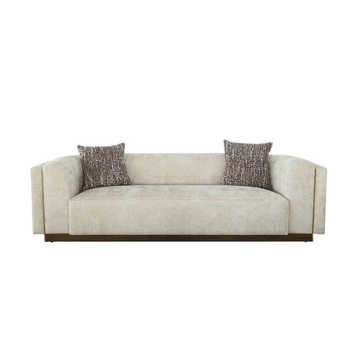 Lizeth Fabric 3 Seater Sofa-Beige