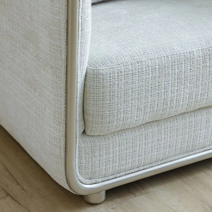 Niferu 1-Seater Fabric Sofa-Beige/Brown-With 2-Year Warranty