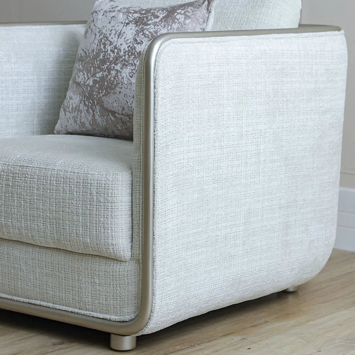 Niferu 1-Seater Fabric Sofa-Beige/Brown-With 2-Year Warranty