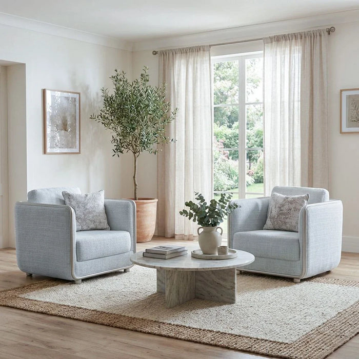 Niferu 1-Seater Fabric Sofa-Beige/Brown-With 2-Year Warranty