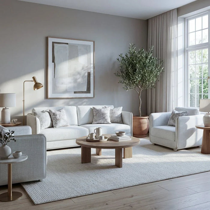 Niferu 1-Seater Fabric Sofa-Beige/Brown-With 2-Year Warranty