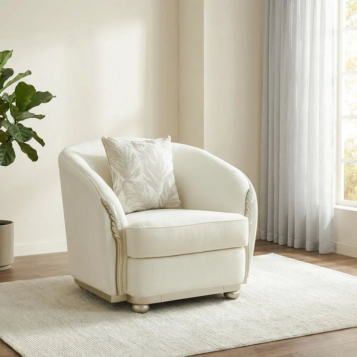 Granado 1-Seater Fabric Sofa-Beige/Brown-With 2-Year Warranty