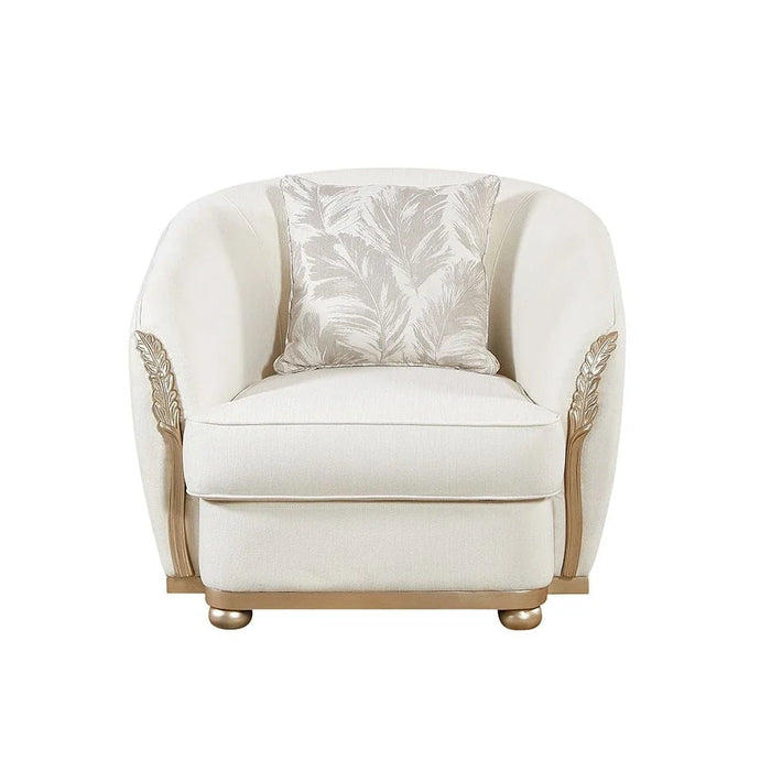 Granado 1-Seater Fabric Sofa-Beige/Brown-With 2-Year Warranty
