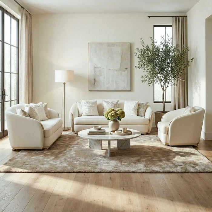 Granado 1-Seater Fabric Sofa-Beige/Brown-With 2-Year Warranty
