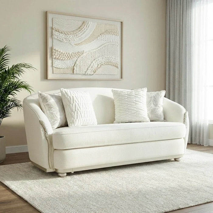 Granado 2-Seater Fabric Sofa-Beige/Brown-With 2-Year Warranty