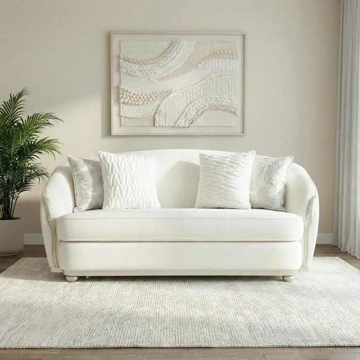 Granado 2-Seater Fabric Sofa-Beige/Brown-With 2-Year Warranty