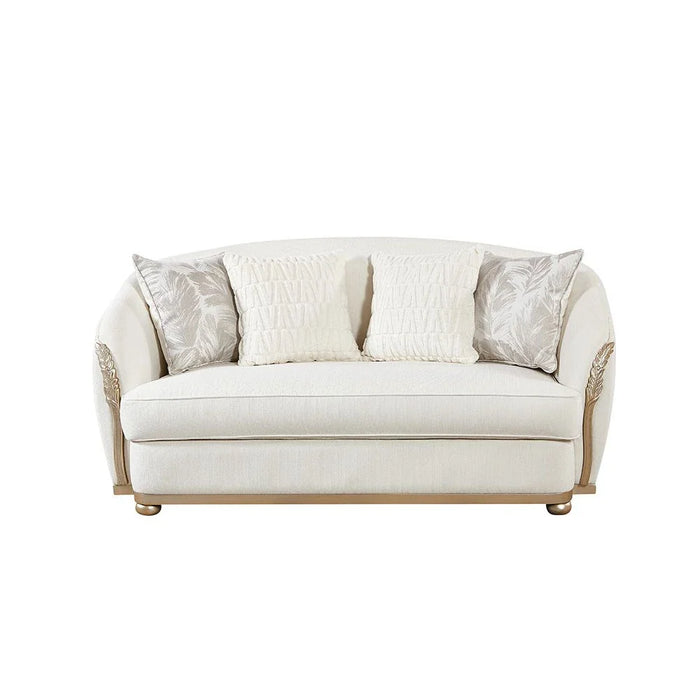 Granado 2-Seater Fabric Sofa-Beige/Brown-With 2-Year Warranty