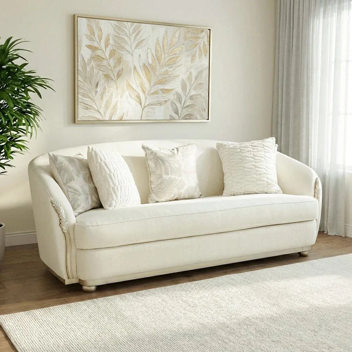 Granado 3-Seater Fabric Sofa-Beige/Brown-With 2-Year Warranty