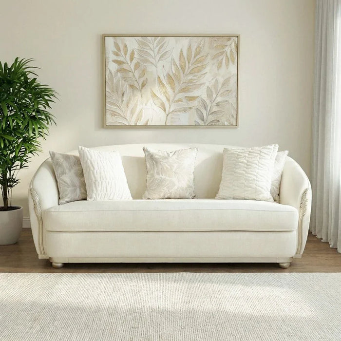 Granado 3-Seater Fabric Sofa-Beige/Brown-With 2-Year Warranty