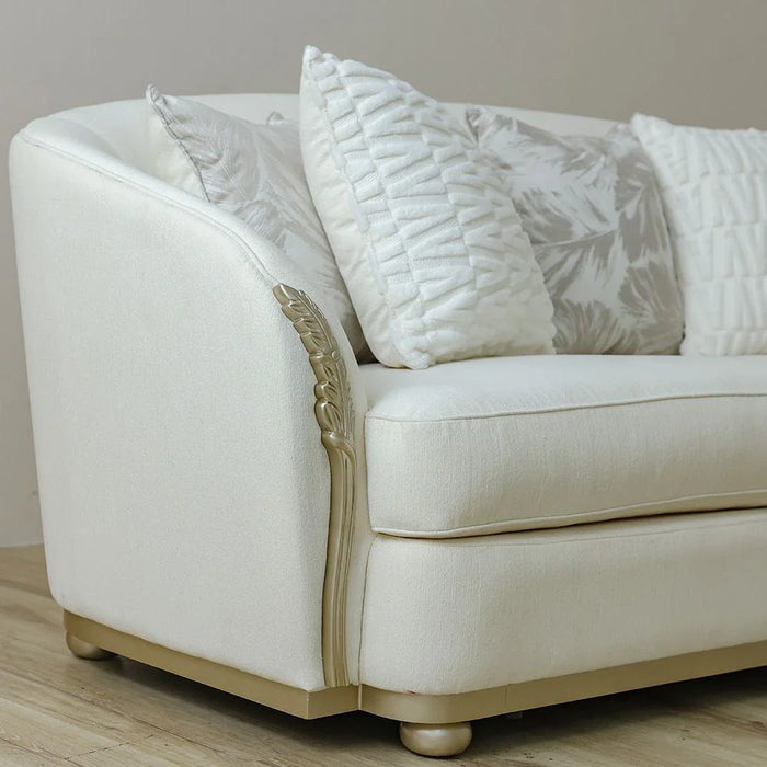 Granado 3-Seater Fabric Sofa-Beige/Brown-With 2-Year Warranty