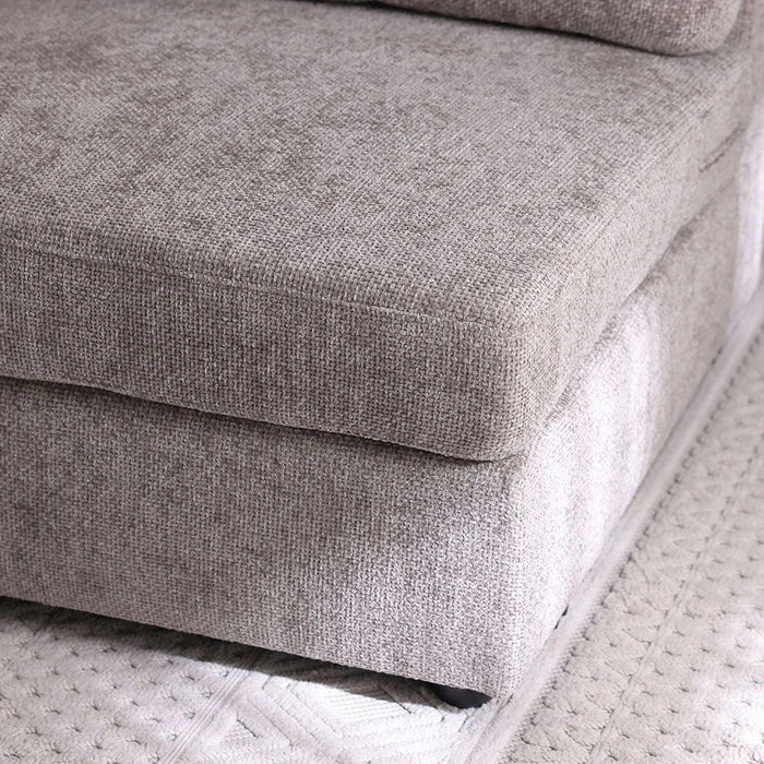 Odum 1-Seater Fabric Sofa with Left Arm-Brown-With 2-Year Warranty