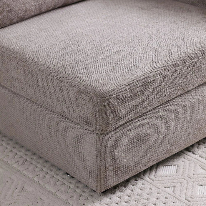 Odum 1-Seater Fabric Sofa with Right Arm - Brown - With 2-Year Warranty