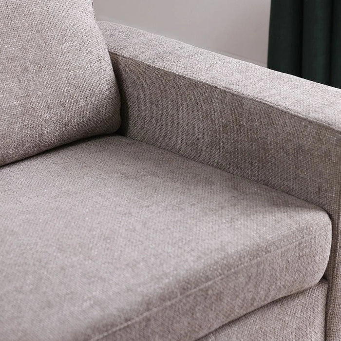 Odum 1-Seater Fabric Sofa with Right Arm - Brown - With 2-Year Warranty