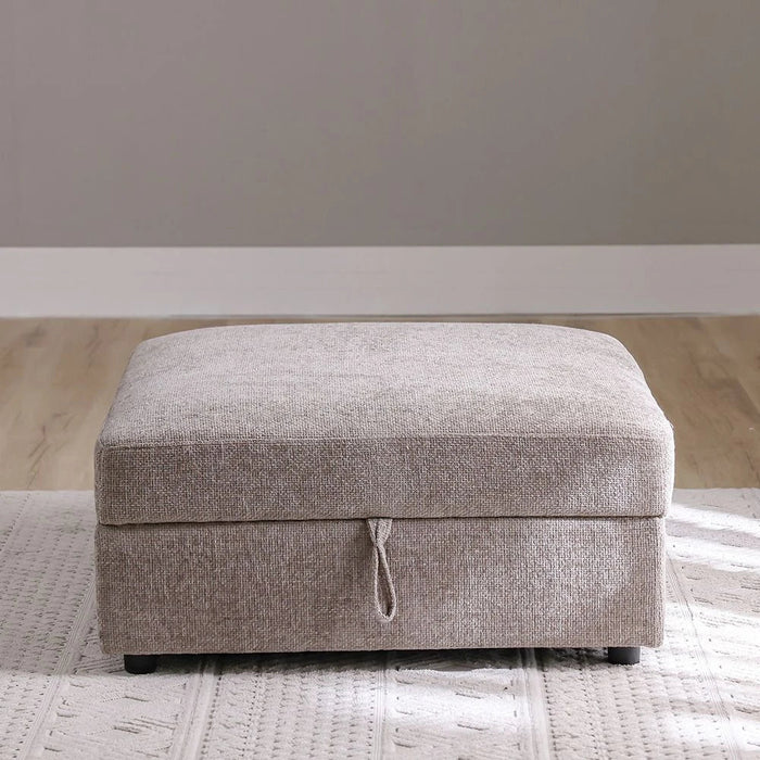 Odum Square Ottoman with Storage-Brown-With 2-Year Warranty