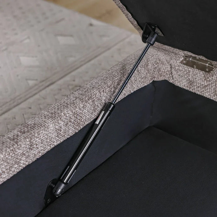 Odum Square Ottoman with Storage-Brown-With 2-Year Warranty