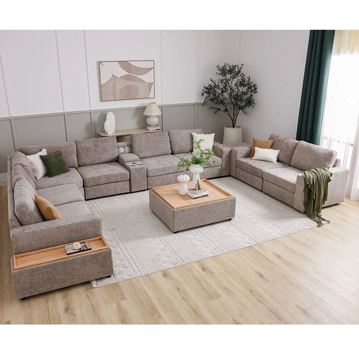 Odum Square Ottoman with Storage-Brown-With 2-Year Warranty
