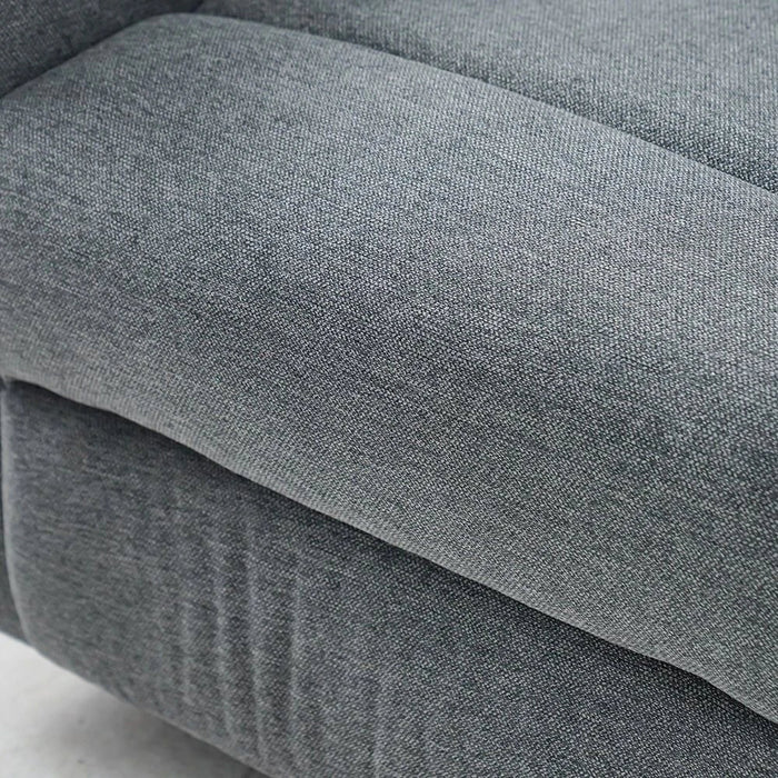 Desi 1-Seater Electric Fabric Recliner with Swivel and Rocker - Grey - With 2-Year Warranty