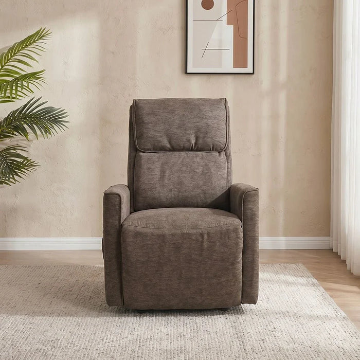 Lathem 1 Seater Fabric Accent Chair With Lift + Tilt-Brown