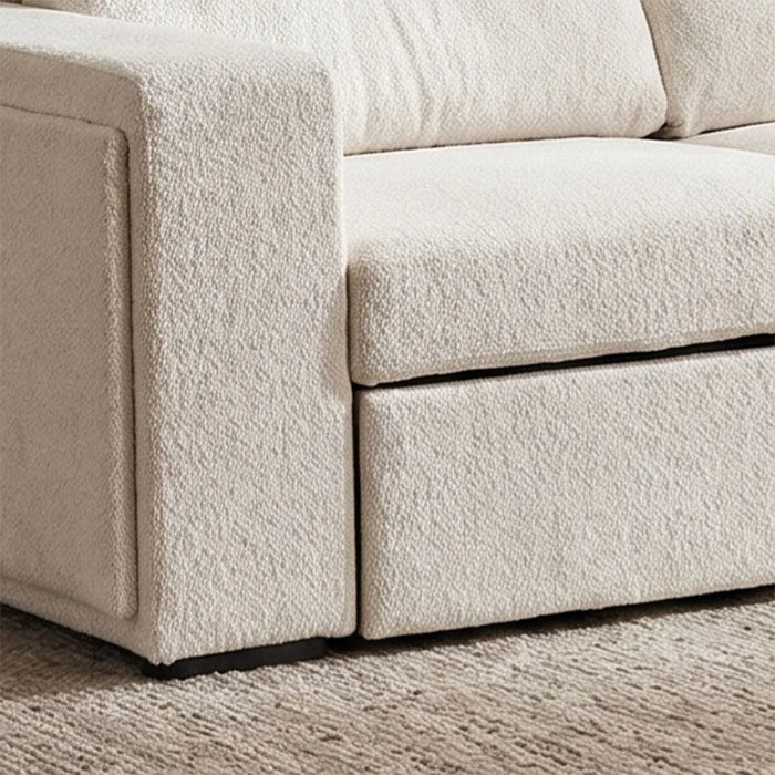 Linzi Fabric Sofa Bed With  Storage and Wireless Charger  - Brown