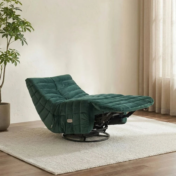 Britan  1 Seater Fabric  Recliner - Velvet Green