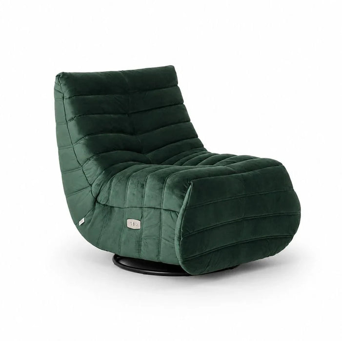 Britan  1 Seater Fabric  Recliner - Velvet Green