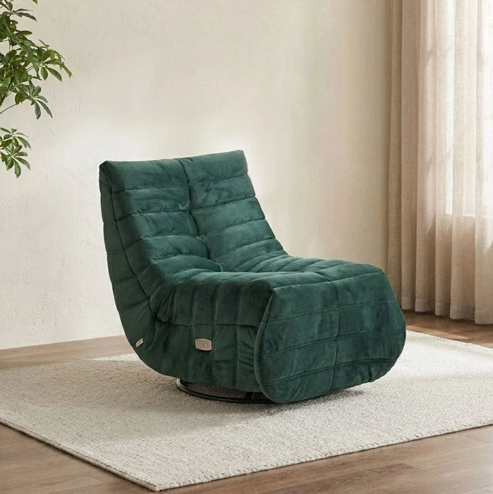 Britan  1 Seater Fabric  Recliner - Velvet Green