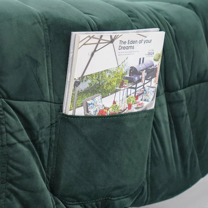 Britan  1 Seater Fabric  Recliner - Velvet Green