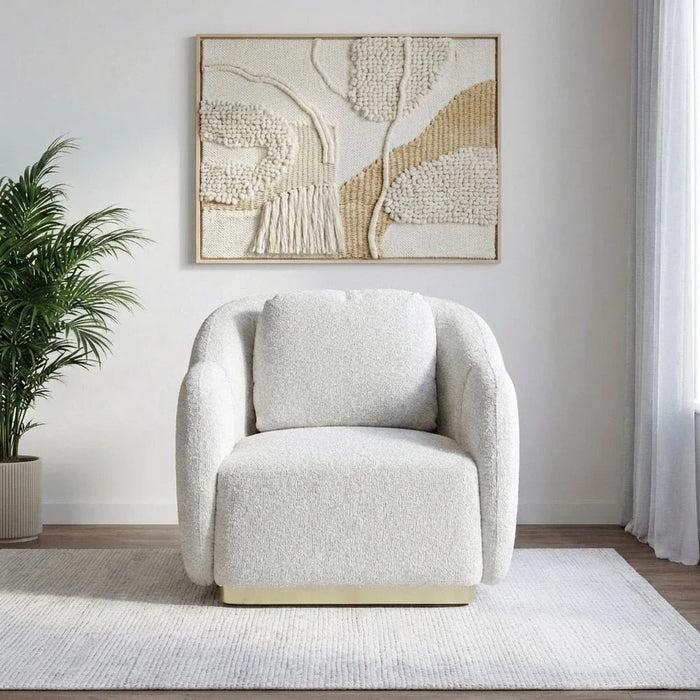 Ollena 1-Seater Fabric Sofa-Beige-With 2-Year Warranty