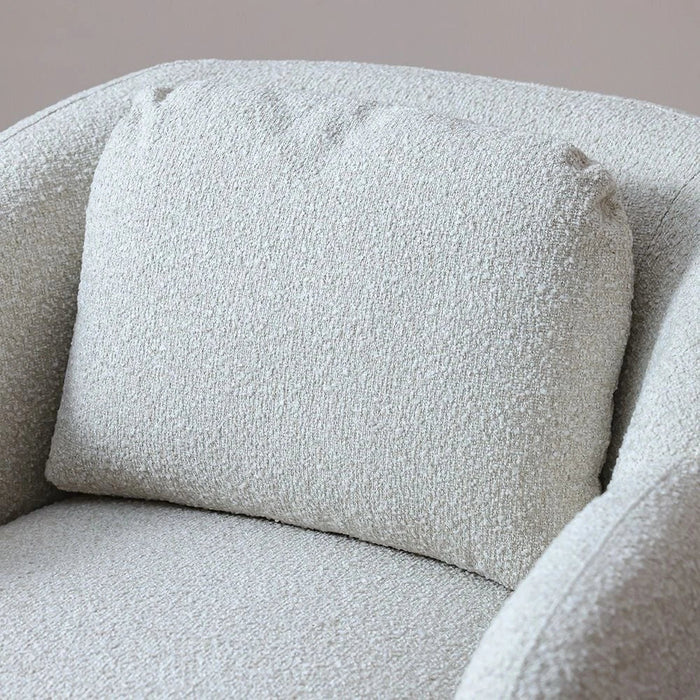 Ollena 1-Seater Fabric Sofa-Beige-With 2-Year Warranty