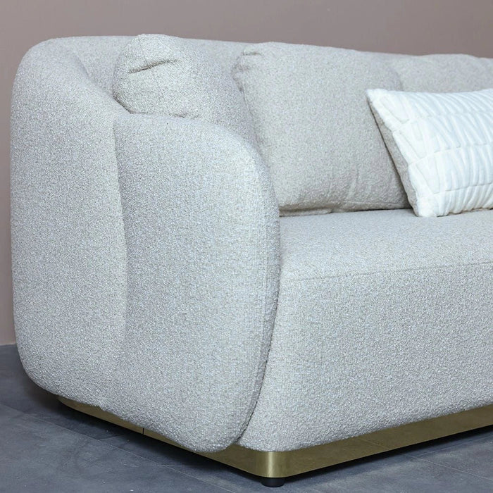 Ollena 2 Seater Fabric Sofa-Beige-With 2-Year Warranty