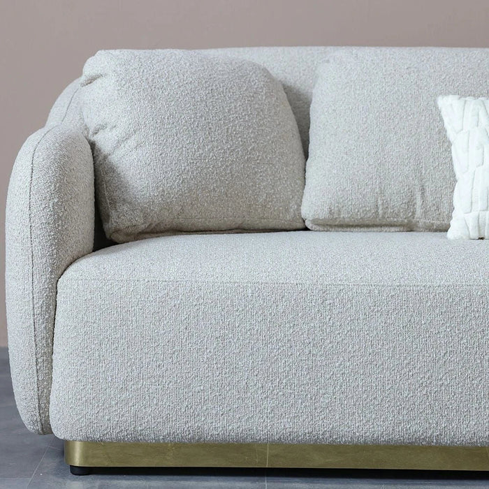 Ollena 2 Seater Fabric Sofa-Beige-With 2-Year Warranty