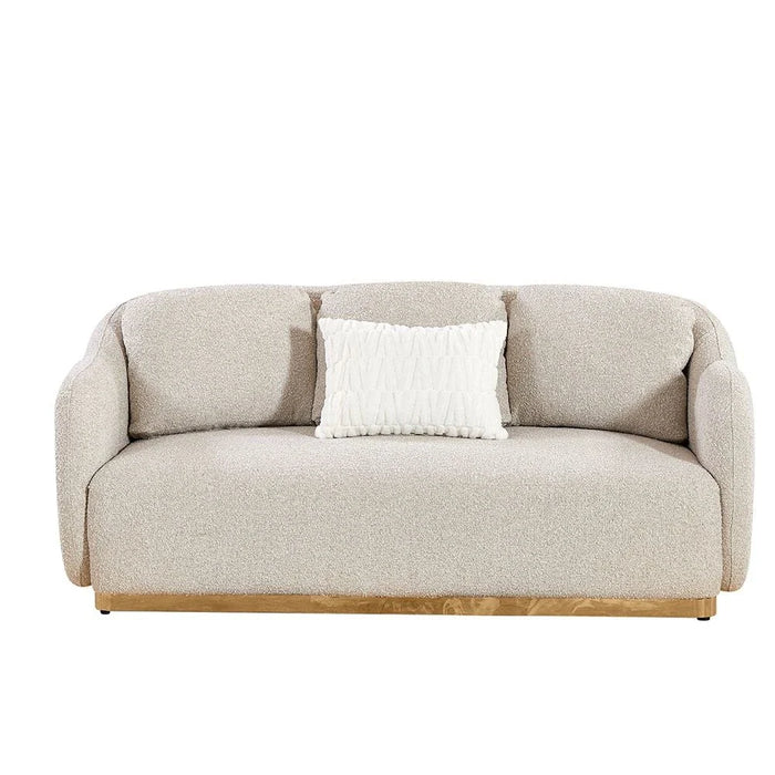 Ollena 2 Seater Fabric Sofa-Beige-With 2-Year Warranty