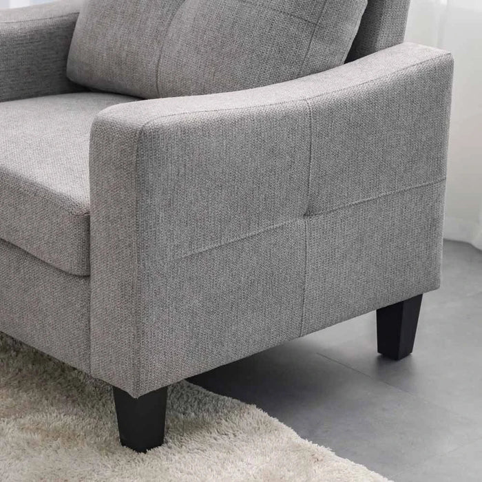 Supreme 1-Seater Fabric Sofa-Grey-With 2-Year Warranty