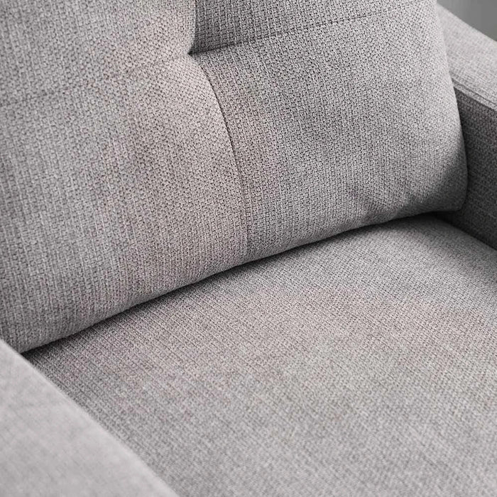 Supreme 1-Seater Fabric Sofa-Grey-With 2-Year Warranty
