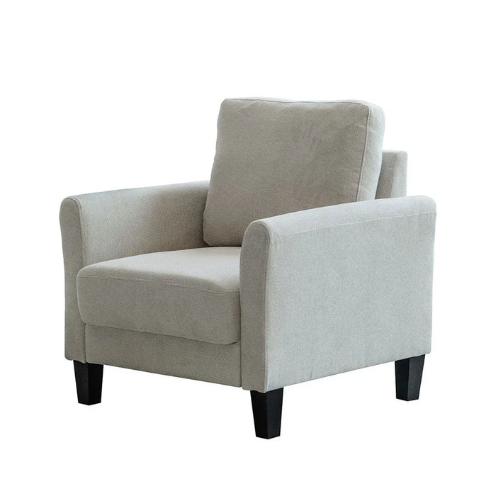 Gamorah 1-Seater Fabric Sofa-Beige-With 2-Year Warranty