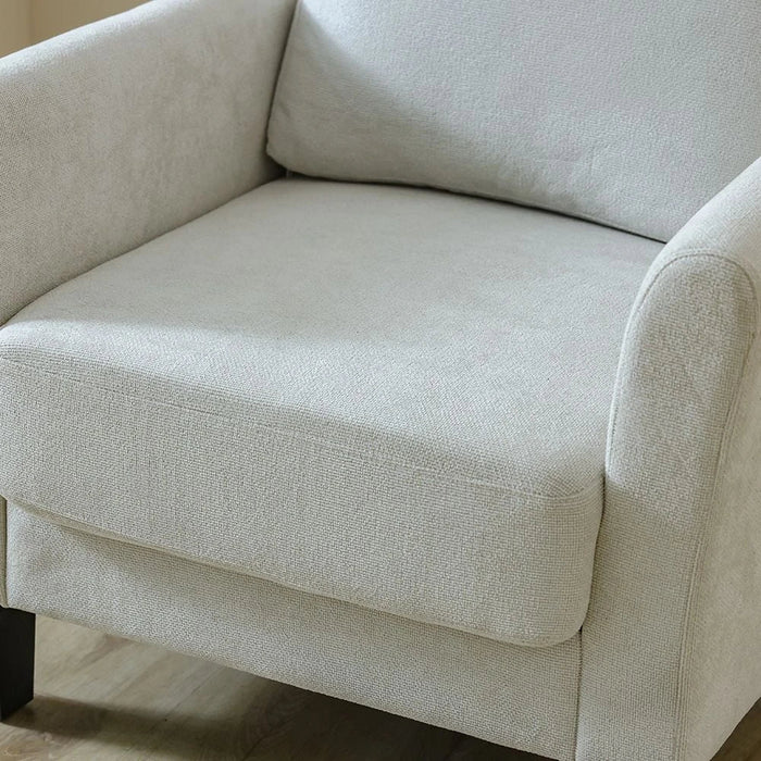 Gamorah 1-Seater Fabric Sofa-Beige-With 2-Year Warranty