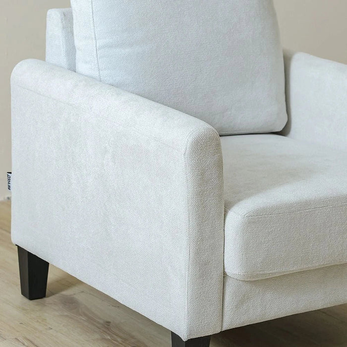 Gamorah 1-Seater Fabric Sofa-Beige-With 2-Year Warranty
