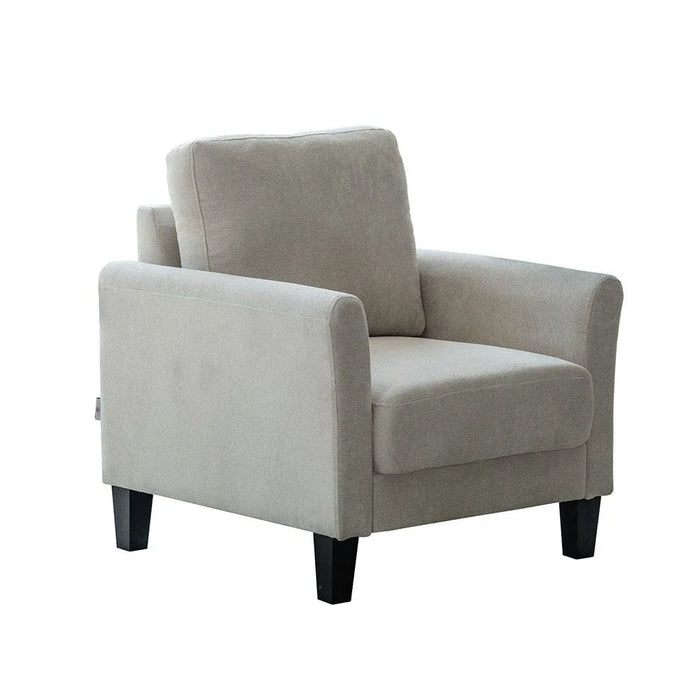 Gamorah 1-Seater Fabric Sofa-Beige-With 2-Year Warranty