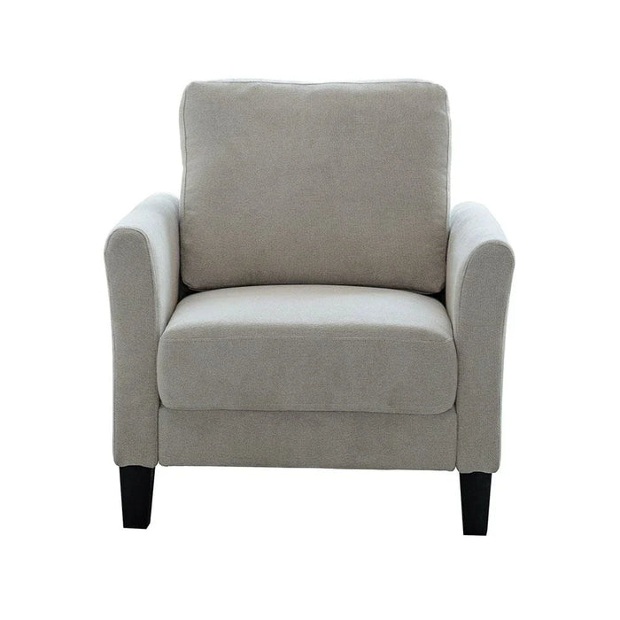 Gamorah 1-Seater Fabric Sofa-Beige-With 2-Year Warranty
