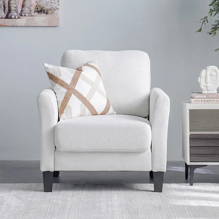 Gamorah 1-Seater Fabric Sofa-Cream-With 2-Year Warranty