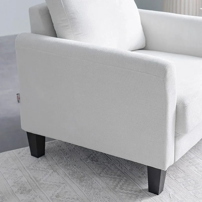 Gamorah 1-Seater Fabric Sofa-Cream-With 2-Year Warranty